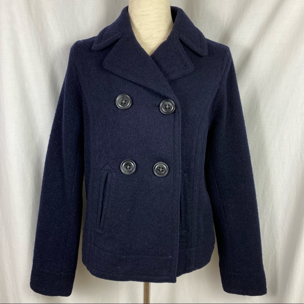 Gap Navy Car Coat Wool Jacket
